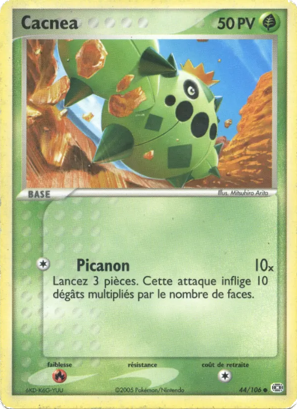 Carte Pokémon Cacnea de l'extension EX Émeraude