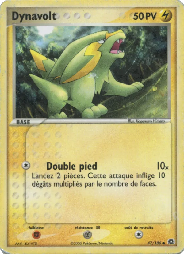 Carte Pokémon Dynavolt de l'extension EX Émeraude
