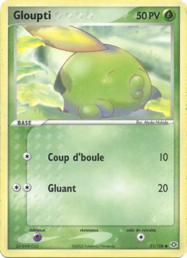 Carte Pokémon Gloupti de l'extension EX Émeraude