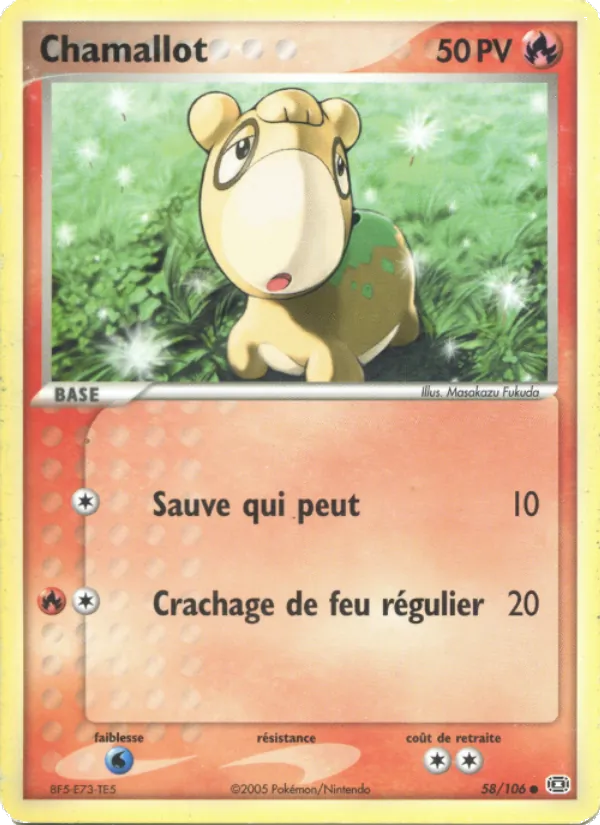 Carte Pokémon Chamallot de l'extension EX Émeraude