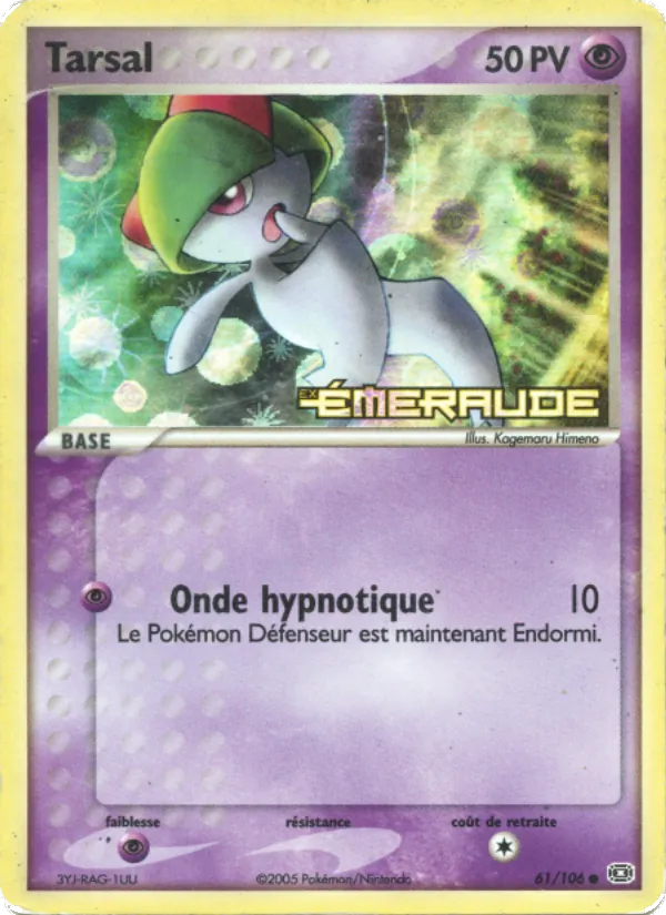 Carte Pokémon Tarsal de l'extension EX Émeraude