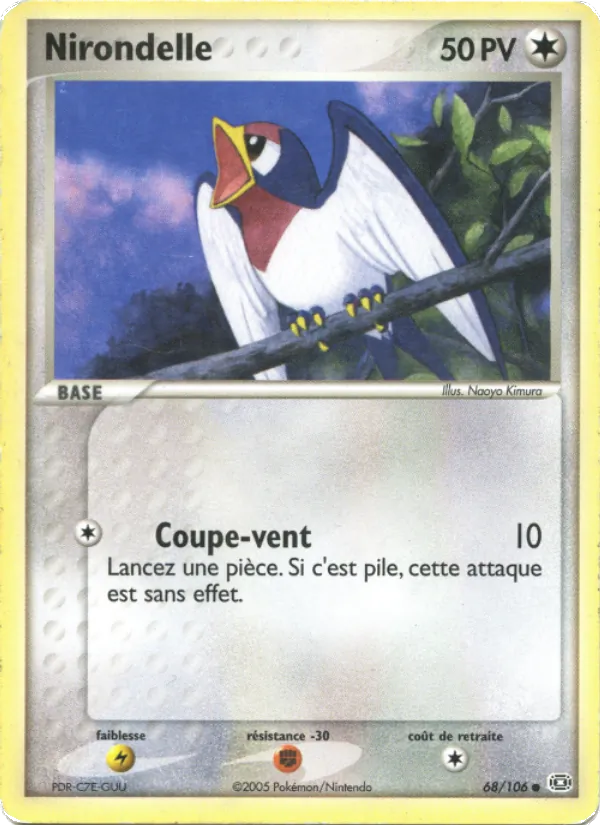 Carte Pokémon Nirondelle de l'extension EX Émeraude