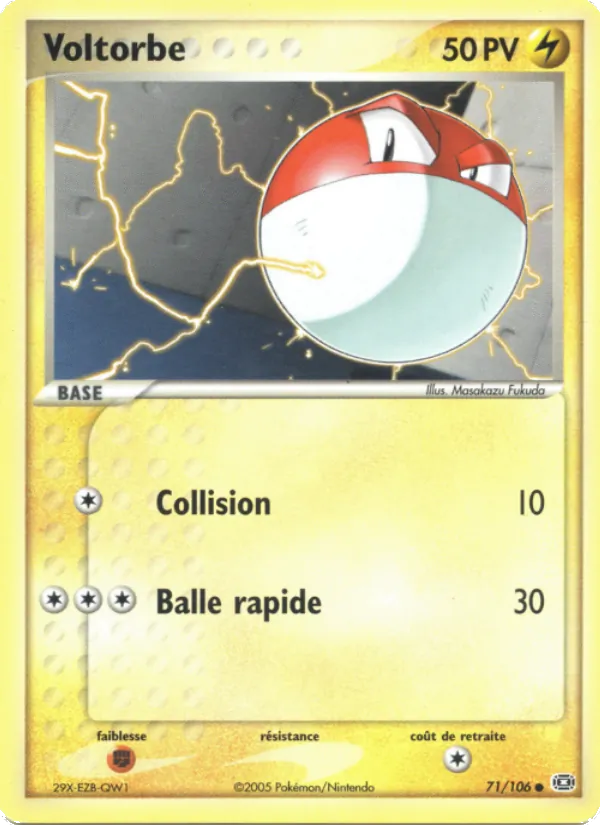 Carte Pokémon Voltorbe de l'extension EX Émeraude