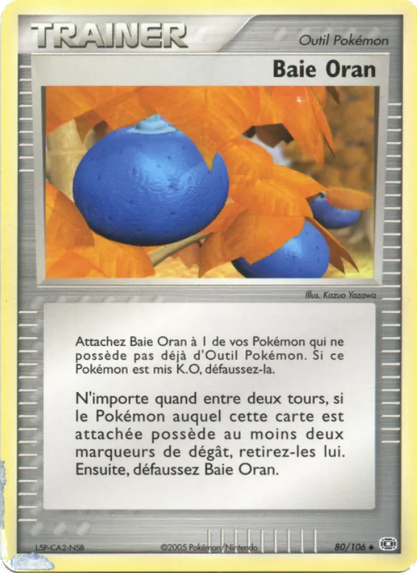 Carte Pokémon Baie Oran de l'extension EX Émeraude