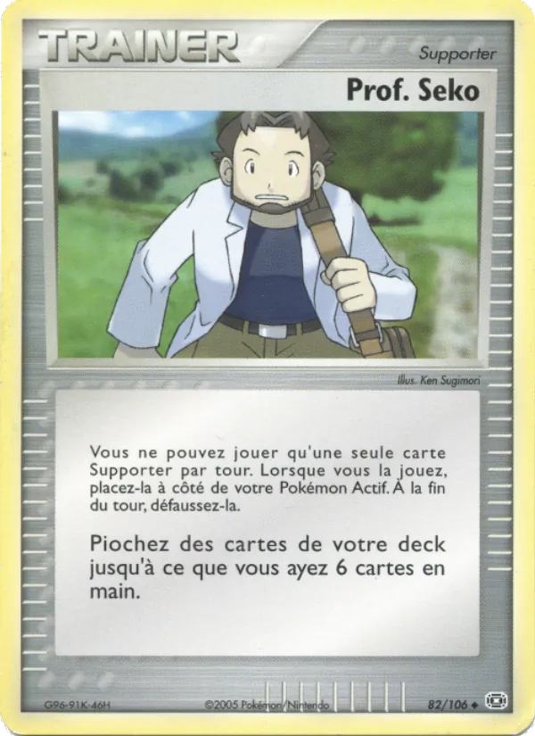 Carte Pokémon Prof. Seko de l'extension EX Émeraude