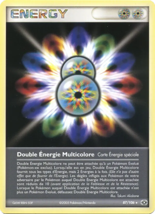 Carte Pokémon Double Énergie Multicolore de l'extension EX Émeraude