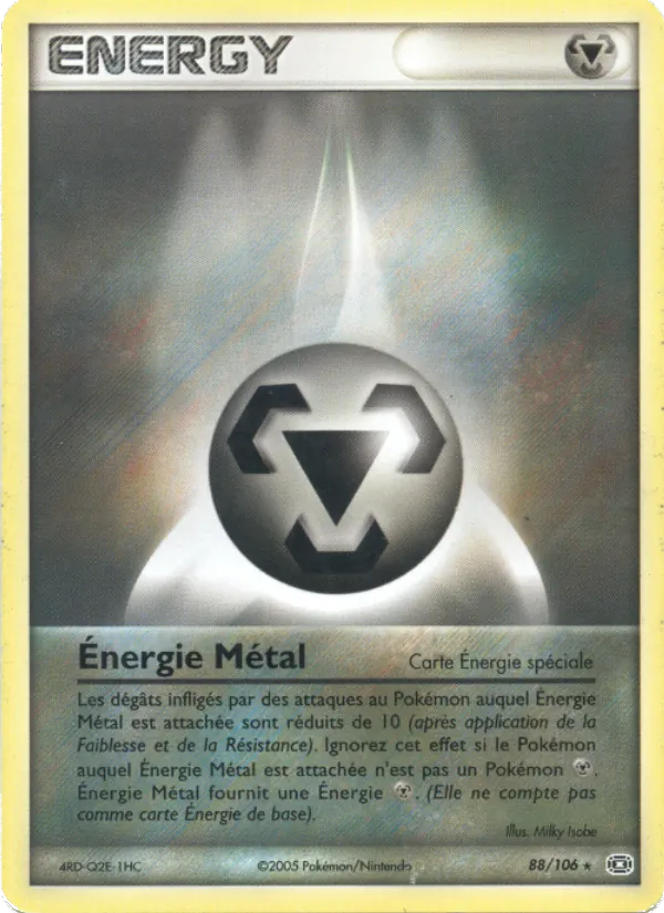 Carte Pokémon Énergie Métal de l'extension EX Émeraude