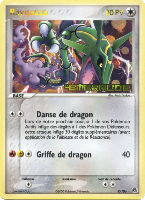 Carte Pokémon Rayquaza de l'extension EX Émeraude