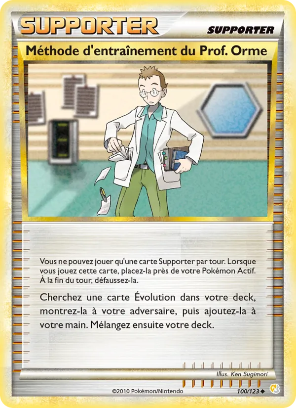 Carte Pokémon Méthode d'entraînement du Prof.Orme de l'extension HeartGold SoulSilver