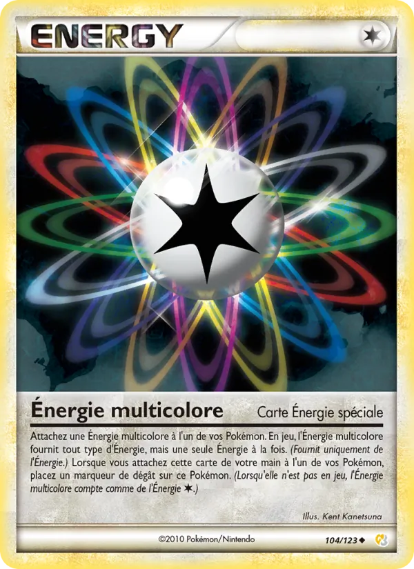 Carte Pokémon Énergie multicolore de l'extension HeartGold SoulSilver