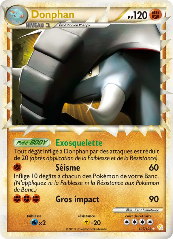 Carte Pokémon Donphan de l'extension HeartGold SoulSilver