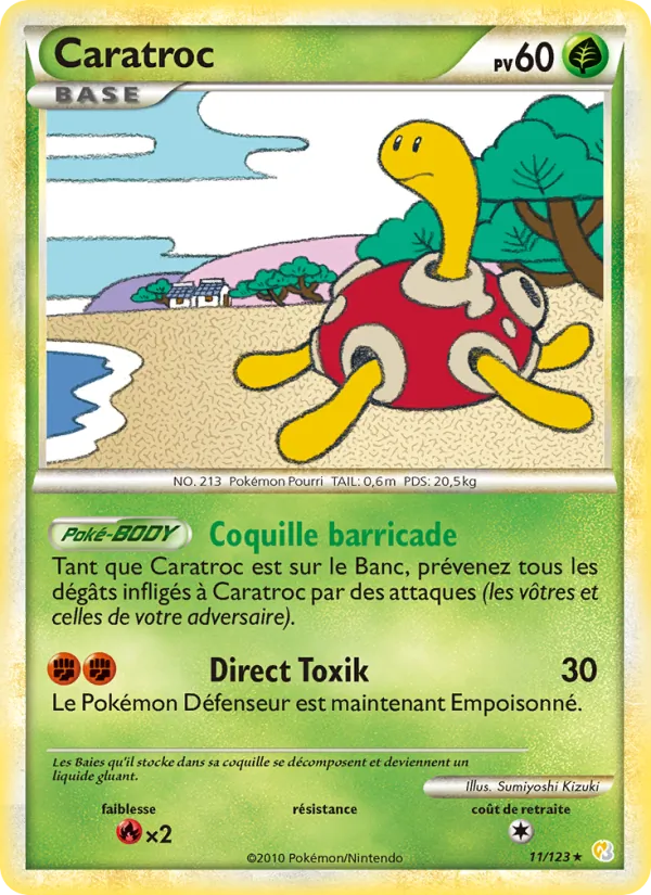 Carte Pokémon Caratroc de l'extension HeartGold SoulSilver
