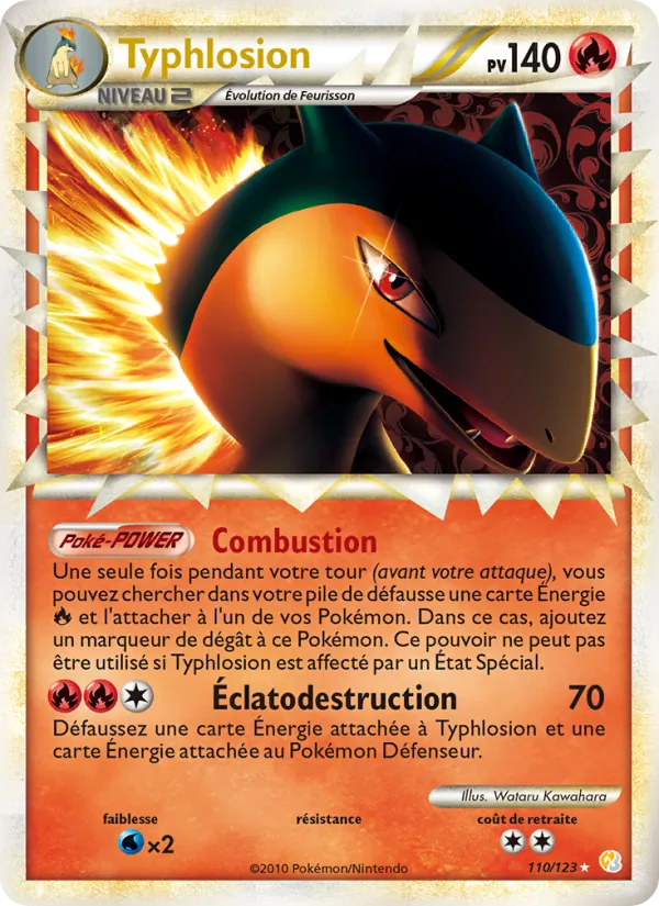Carte Pokémon Typhlosion de l'extension HeartGold SoulSilver