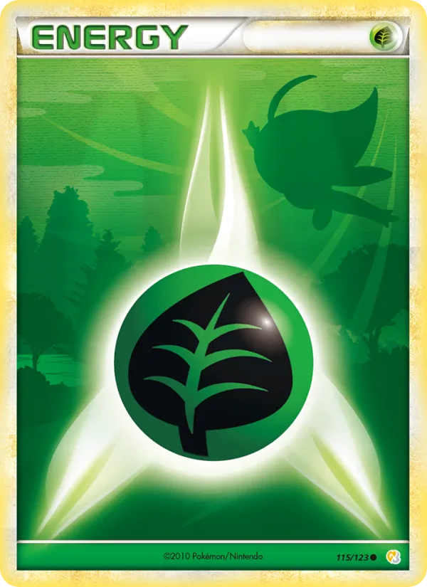 Carte Pokémon Énergie Plante de l'extension HeartGold SoulSilver