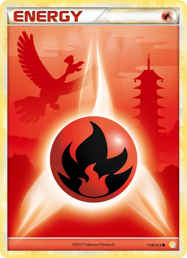 Carte Pokémon Énergie Feu de l'extension HeartGold SoulSilver
