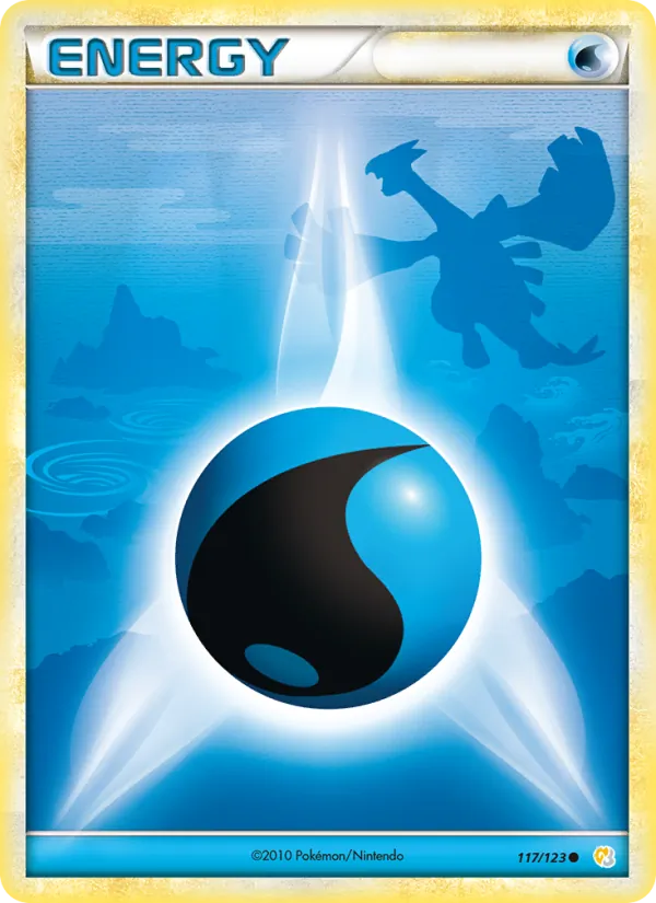 Carte Pokémon Énergie Eau de l'extension HeartGold SoulSilver