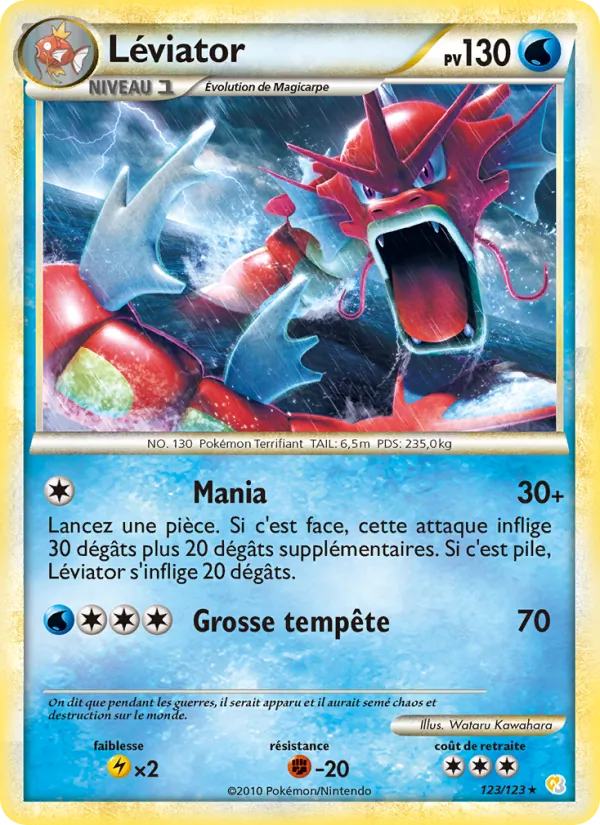 Carte Pokémon Léviator de l'extension HeartGold SoulSilver