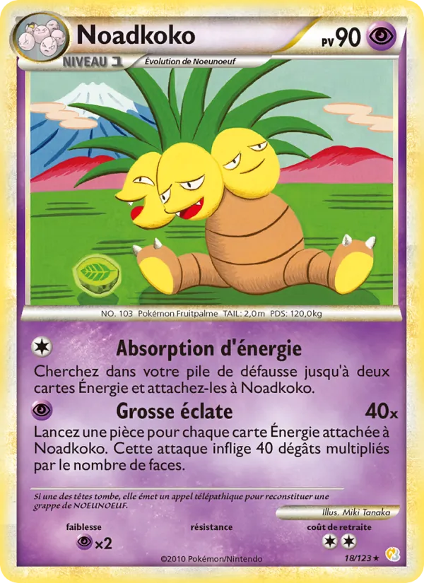 Carte Pokémon Noadkoko de l'extension HeartGold SoulSilver
