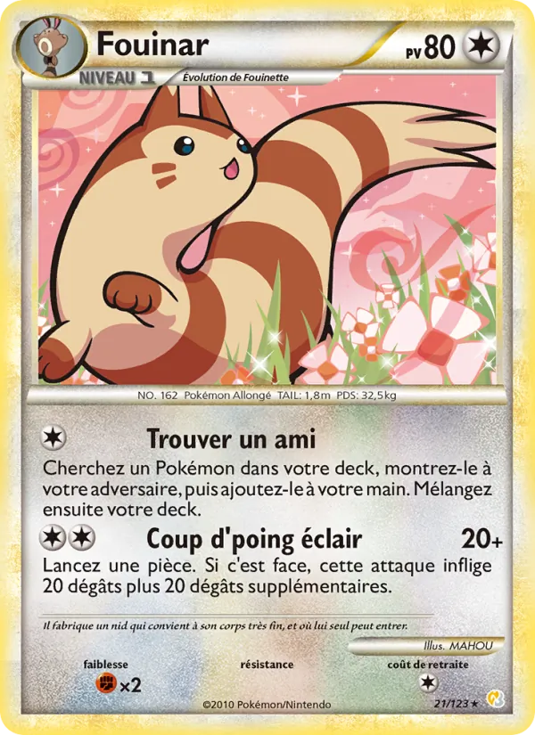 Carte Pokémon Fouinar de l'extension HeartGold SoulSilver