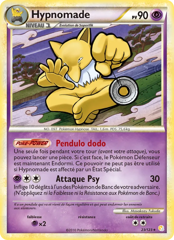 Carte Pokémon Hypnomade de l'extension HeartGold SoulSilver