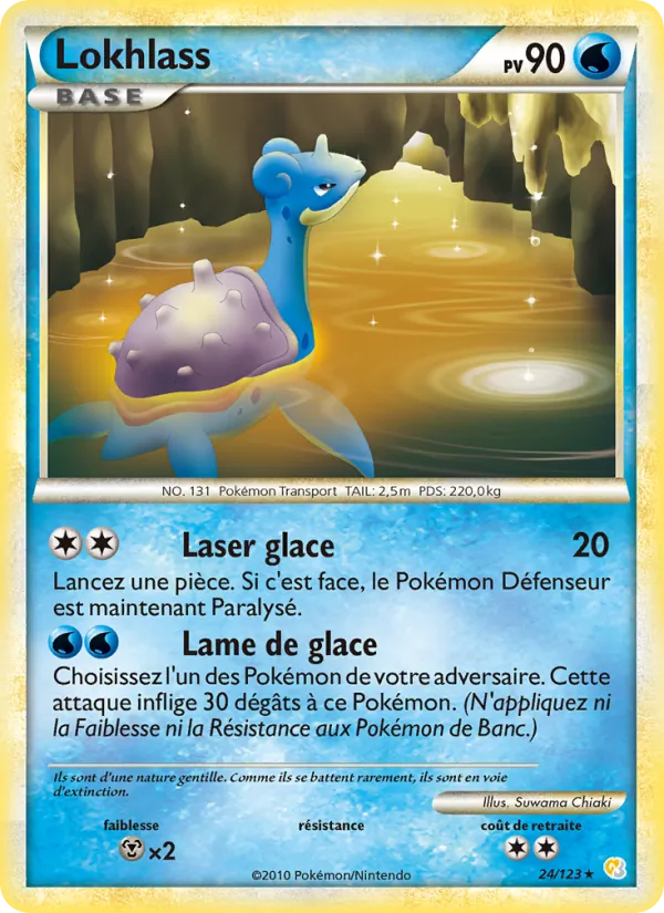 Carte Pokémon Lokhlass de l'extension HeartGold SoulSilver