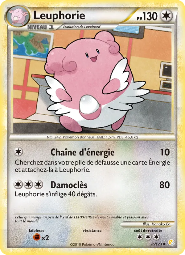 Carte Pokémon Leuphorie de l'extension HeartGold SoulSilver