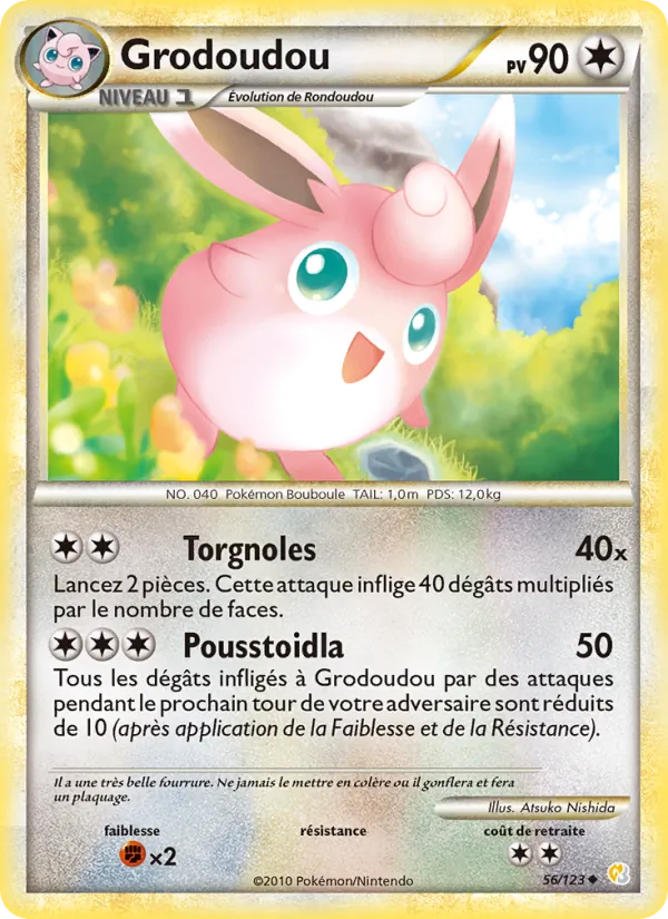 Carte Pokémon Grodoudou de l'extension HeartGold SoulSilver