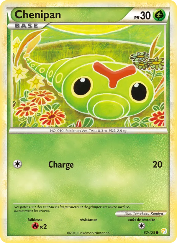 Carte Pokémon Chenipan de l'extension HeartGold SoulSilver