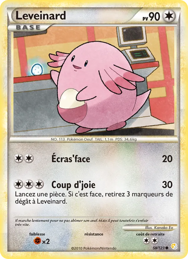 Carte Pokémon Leveinard de l'extension HeartGold SoulSilver