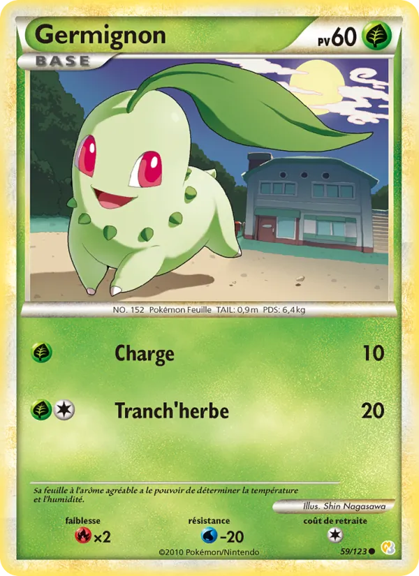 Carte Pokémon Germignon de l'extension HeartGold SoulSilver