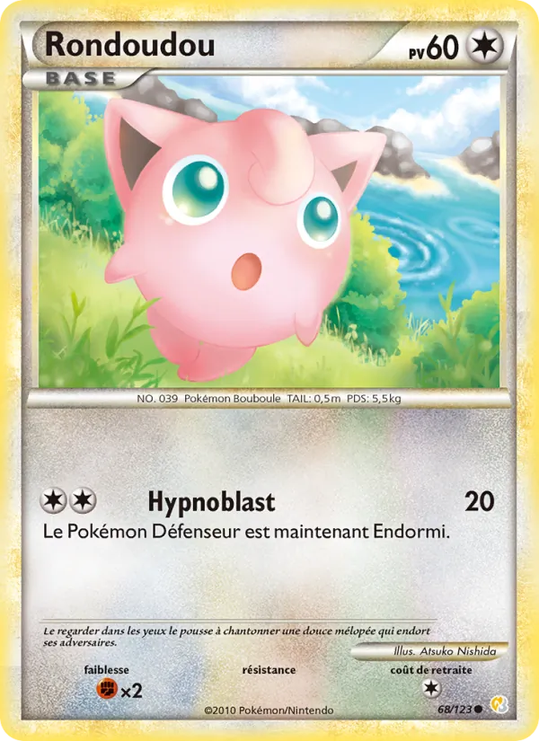 Carte Pokémon Rondoudou de l'extension HeartGold SoulSilver