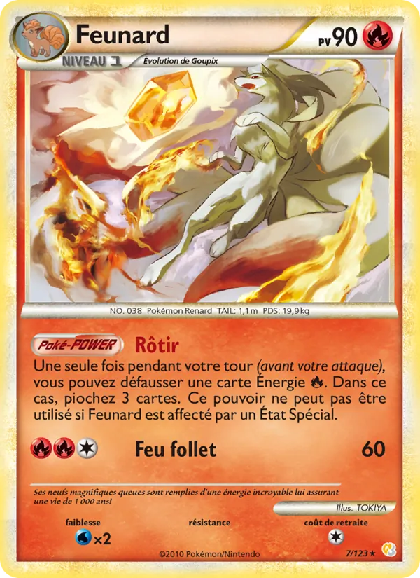 Carte Pokémon Feunard de l'extension HeartGold SoulSilver