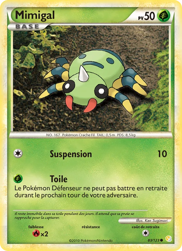 Carte Pokémon Mimigal de l'extension HeartGold SoulSilver