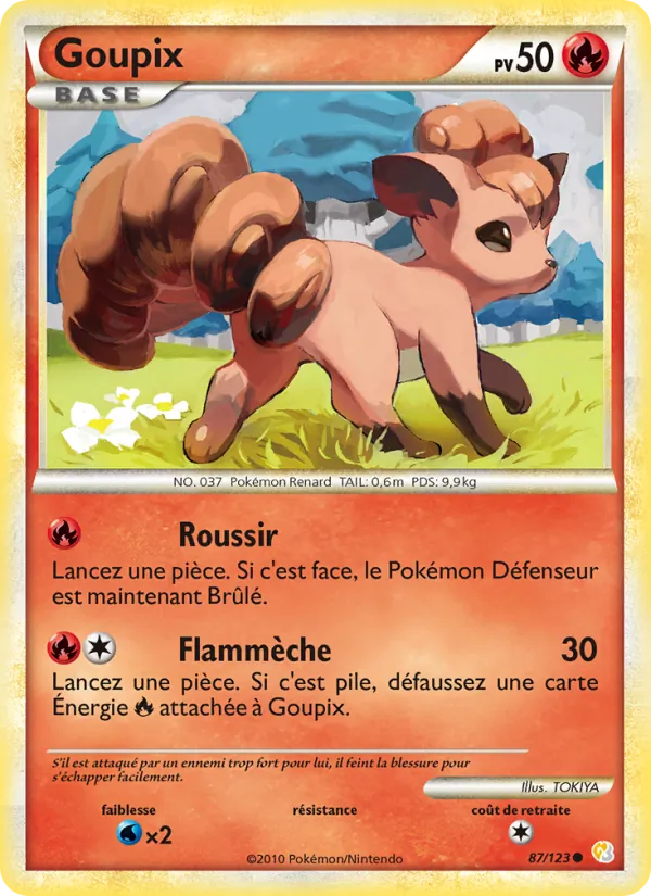 Carte Pokémon Goupix de l'extension HeartGold SoulSilver