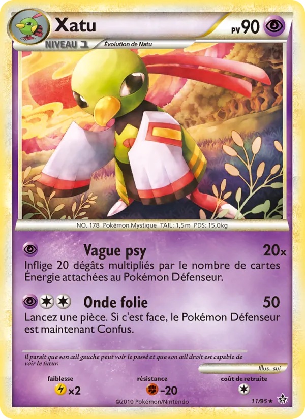 Carte Pokémon Xatu de l'extension Déchaînement