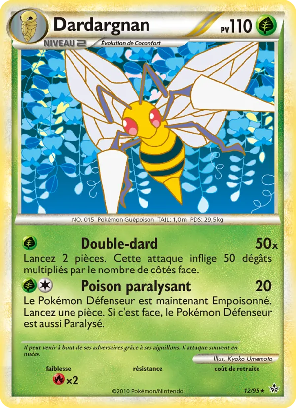 Carte Pokémon Dardargnan de l'extension Déchaînement