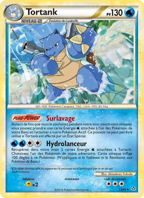 Carte Pokémon Tortank de l'extension Déchaînement
