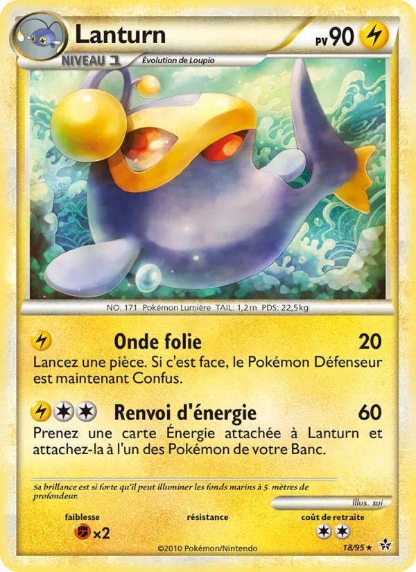 Carte Pokémon Lanturn de l'extension Déchaînement