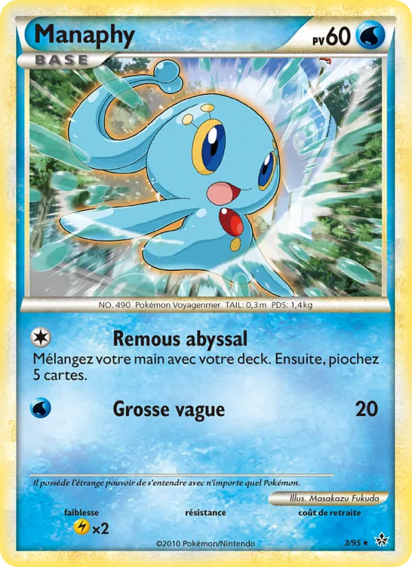 Carte Pokémon Manaphy de l'extension Déchaînement