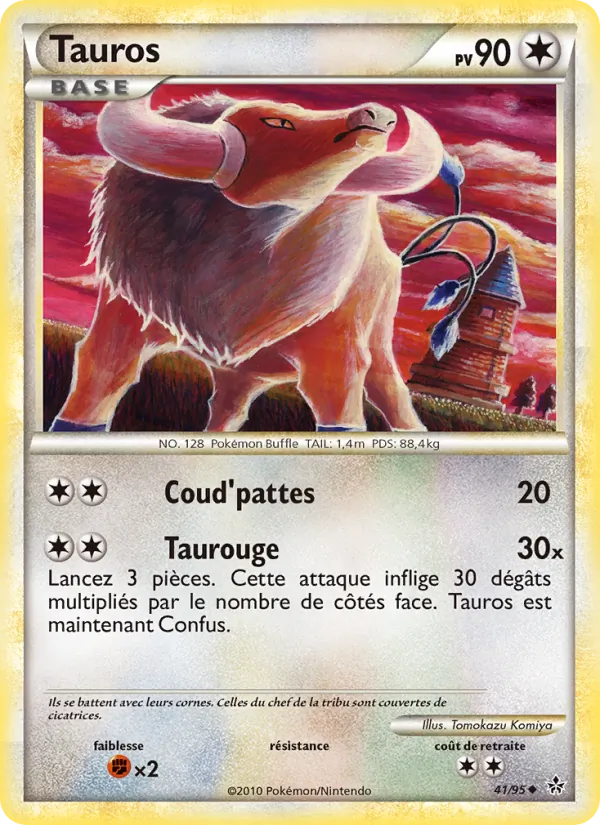 Carte Pokémon Tauros de l'extension Déchaînement