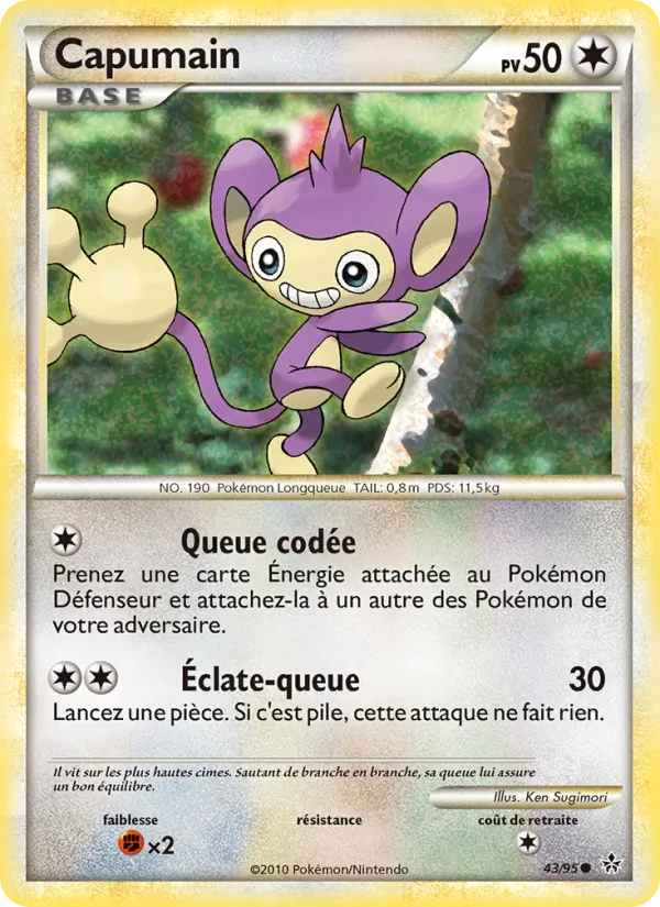 Carte Pokémon Capumain de l'extension Déchaînement