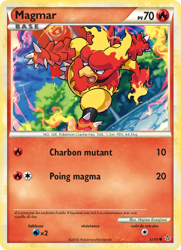 Carte Pokémon Magmar de l'extension Déchaînement