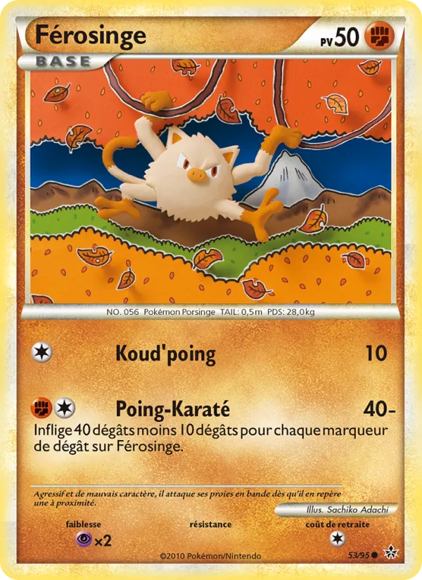 Carte Pokémon Férosinge de l'extension Déchaînement