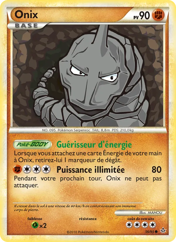Carte Pokémon Onix de l'extension Déchaînement