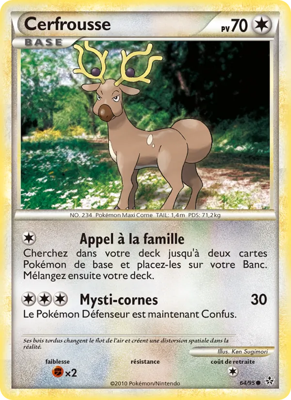 Carte Pokémon Cerfrousse de l'extension Déchaînement