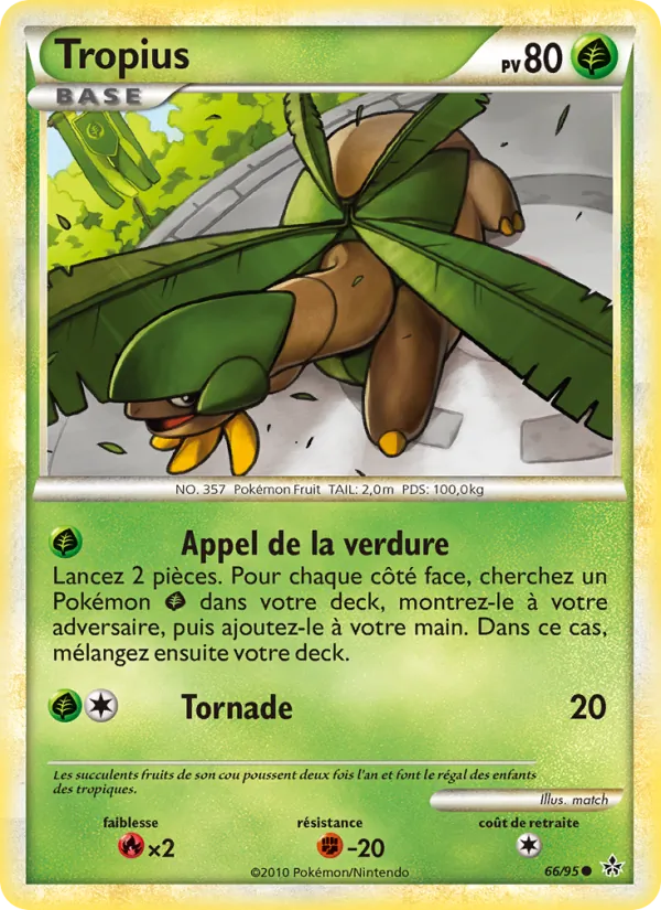 Carte Pokémon Tropius de l'extension Déchaînement