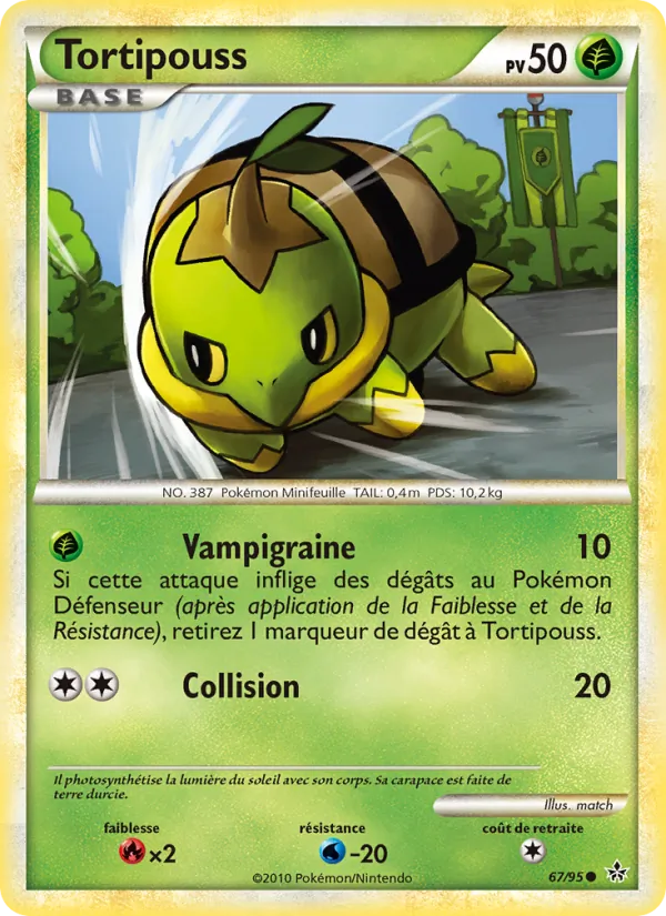 Carte Pokémon Tortipouss de l'extension Déchaînement