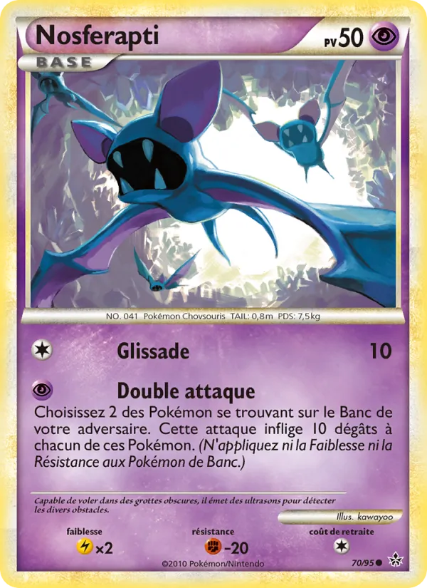 Carte Pokémon Nosferapti de l'extension Déchaînement