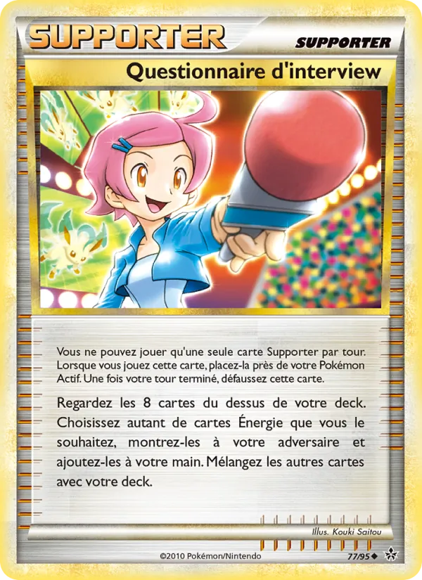 Carte Pokémon Questionnaire d’interview de l'extension Déchaînement