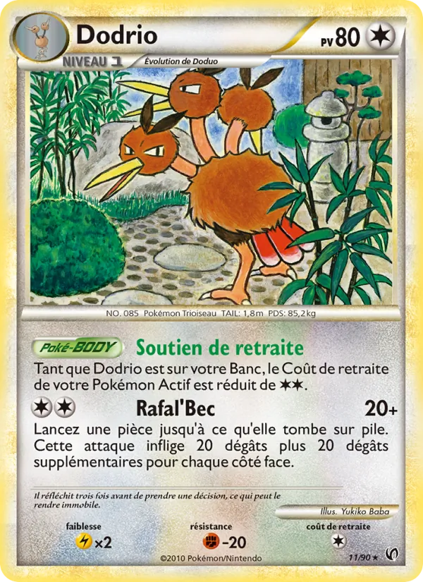 Carte Pokémon Dodrio de l'extension Indomptable